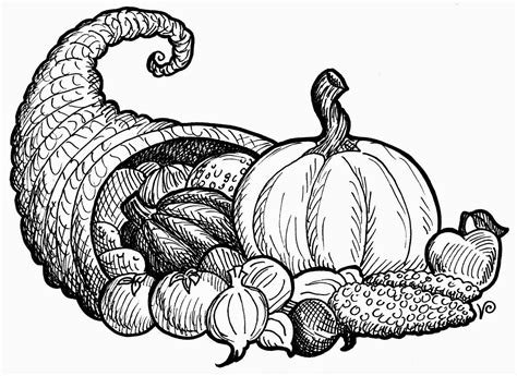 black and white thanksgiving clip art